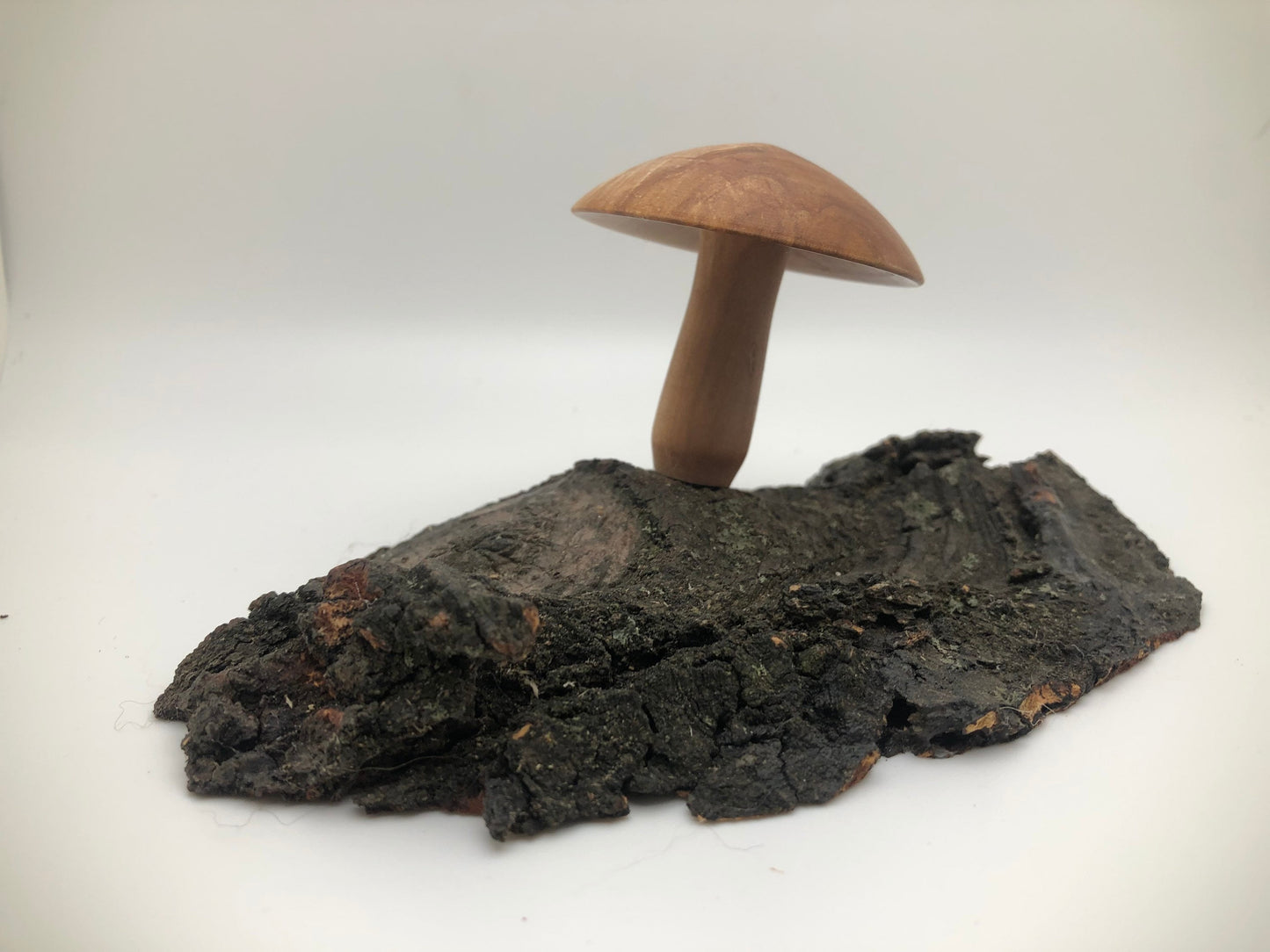 Wood turned Mushroom on base! Great for Mushroom Enthusiasts and Fairy Gardens alike!