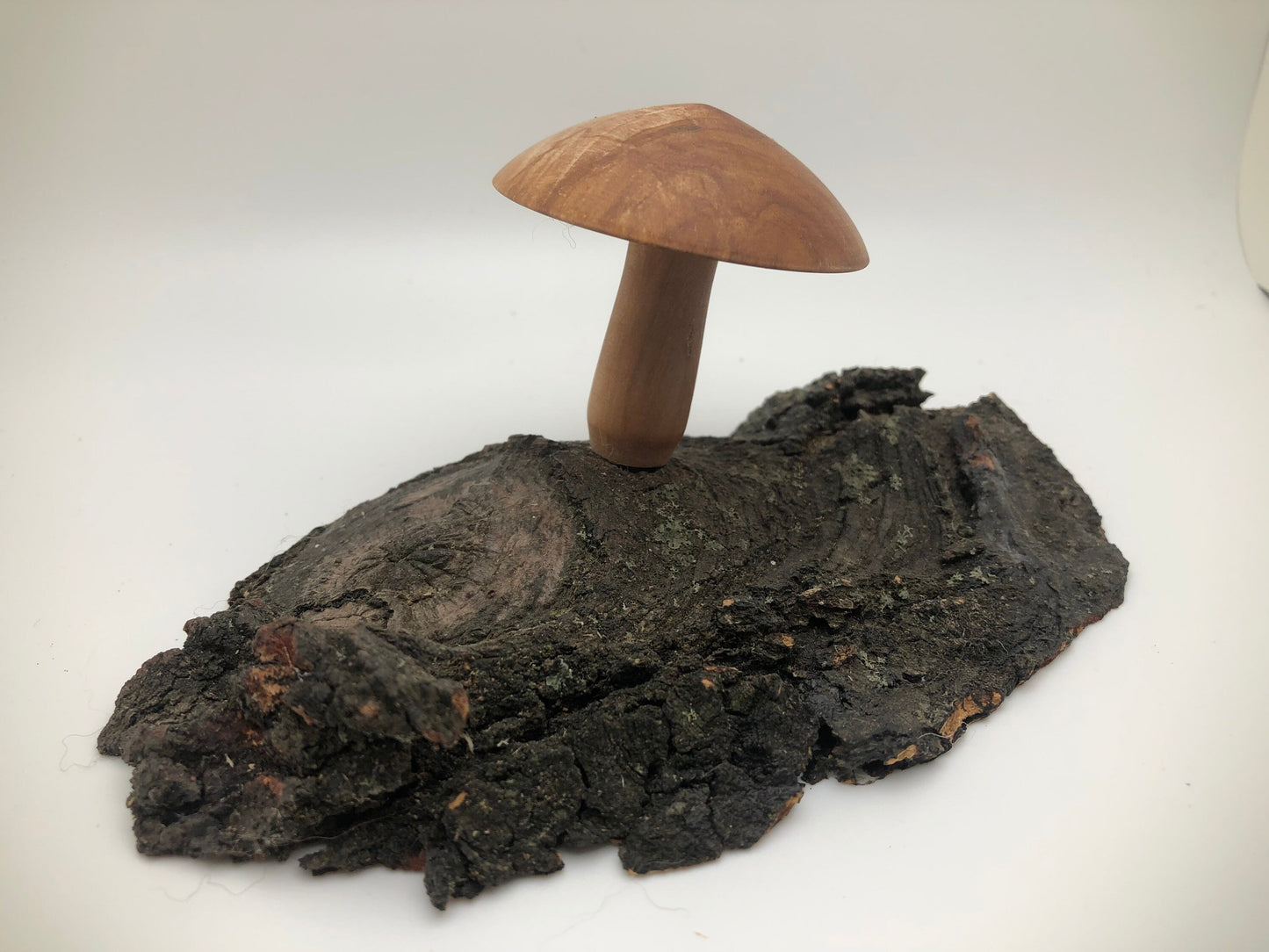 Wood turned Mushroom on base! Great for Mushroom Enthusiasts and Fairy Gardens alike!