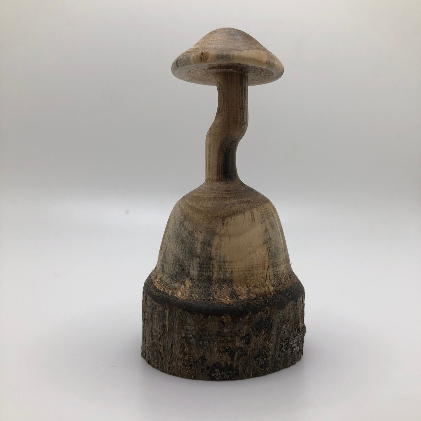 Small Wooden Mushroom Carved from Spalted Magnolia