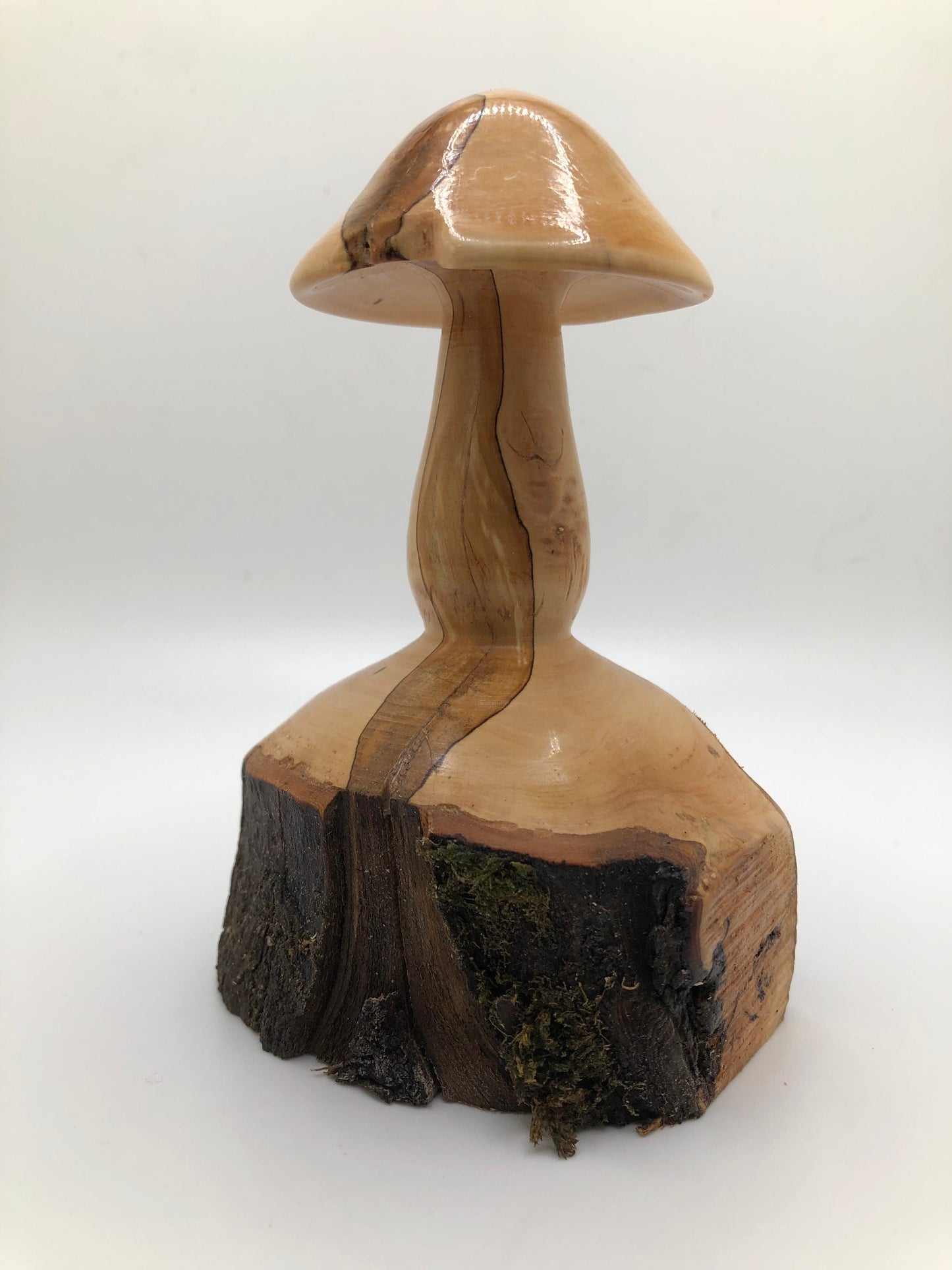 Gorgeous Mushroom Carving, Wood Mushroom Sculpture, Japanese Male Mushroom