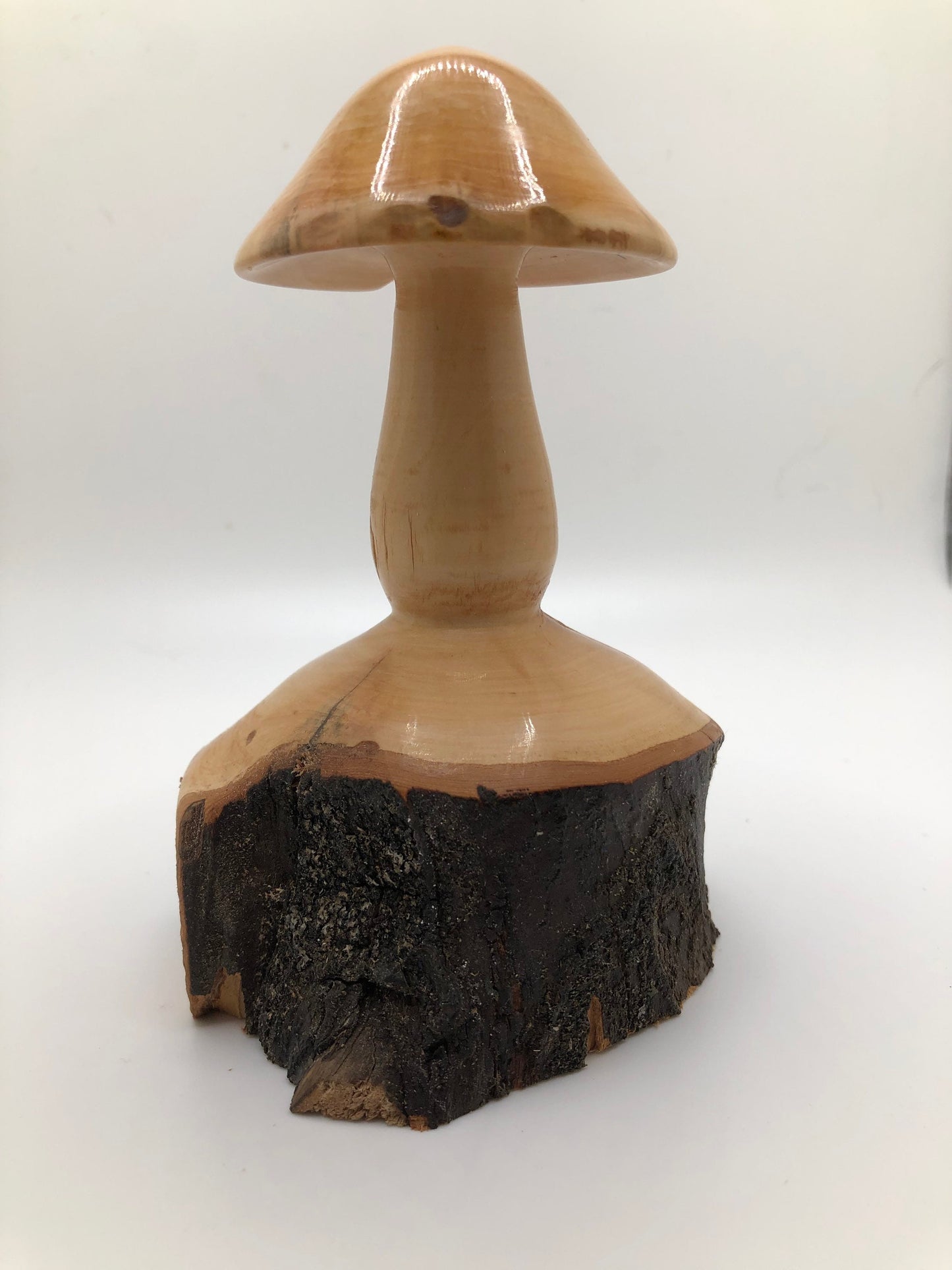 Gorgeous Mushroom Carving, Wood Mushroom Sculpture, Japanese Male Mushroom