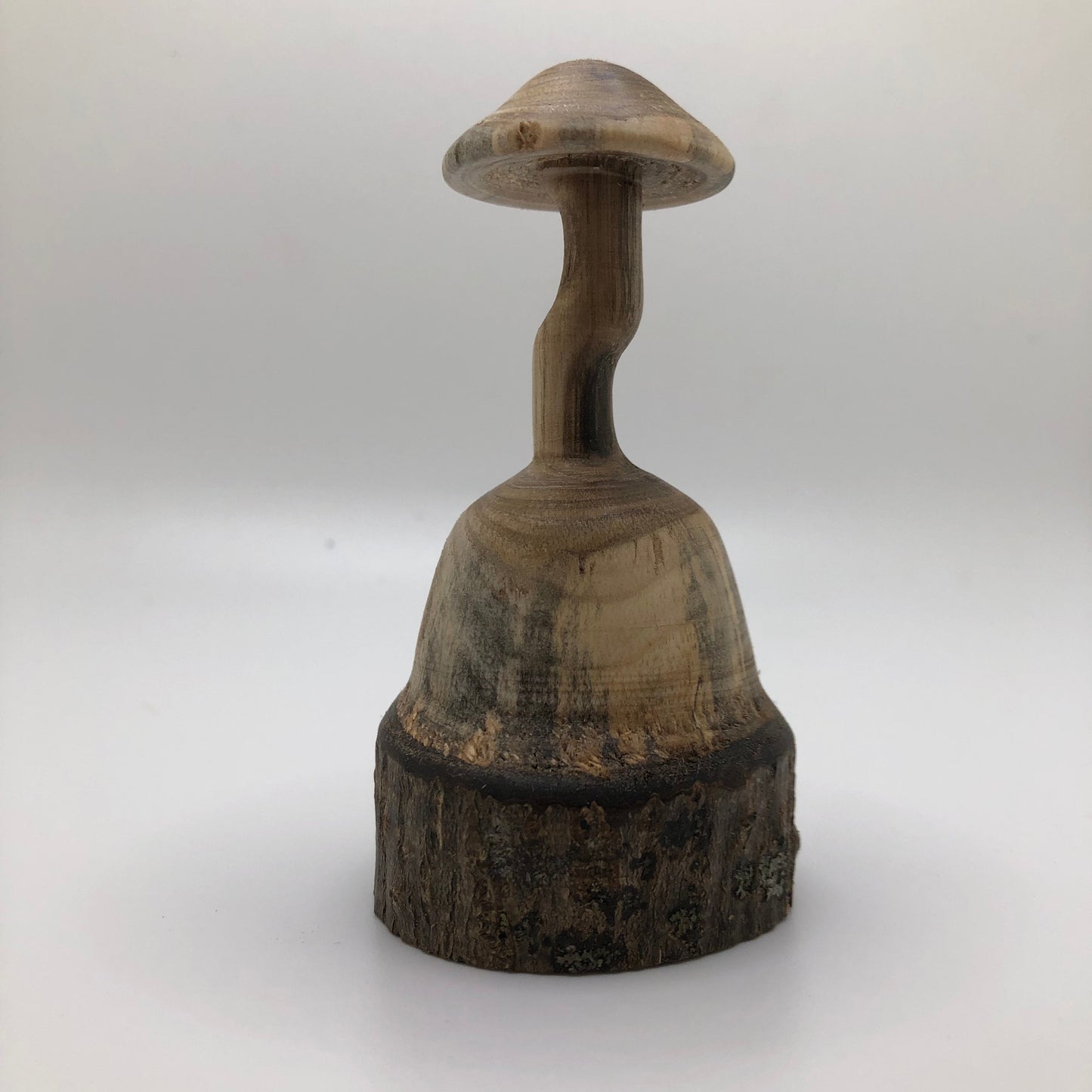 Small Wooden Mushroom Carved from Spalted Magnolia