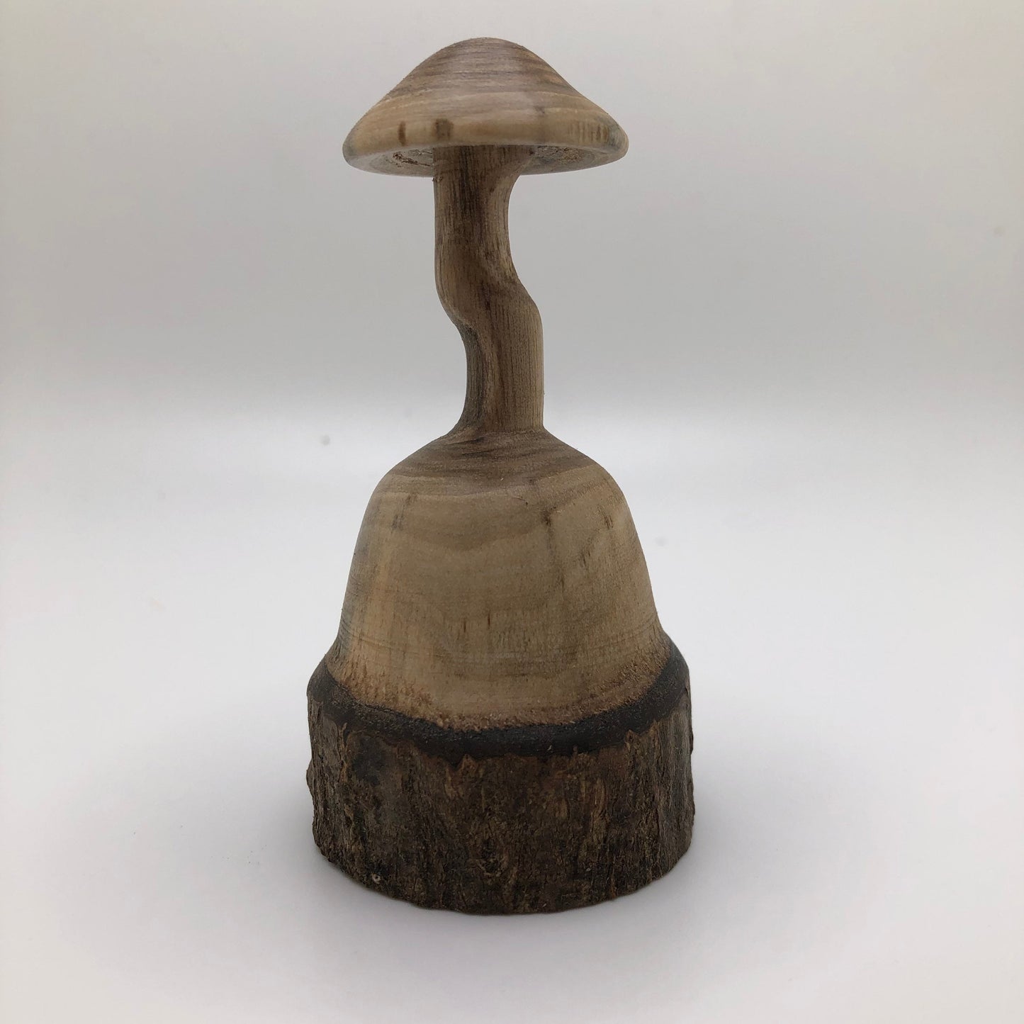 Small Wooden Mushroom Carved from Spalted Magnolia