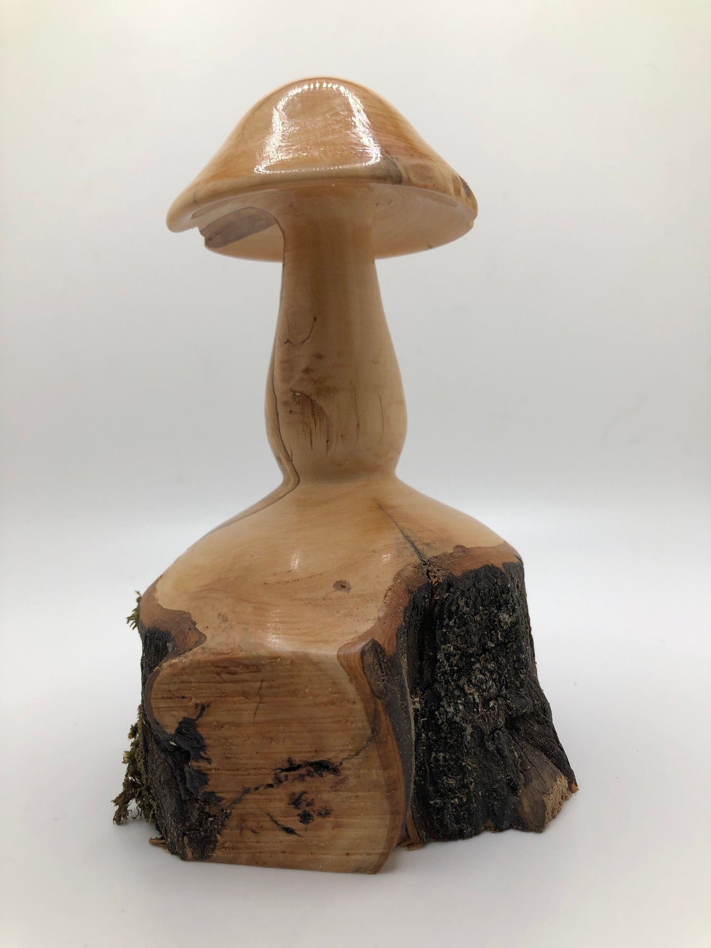 Gorgeous Mushroom Carving, Wood Mushroom Sculpture, Japanese Male Mushroom