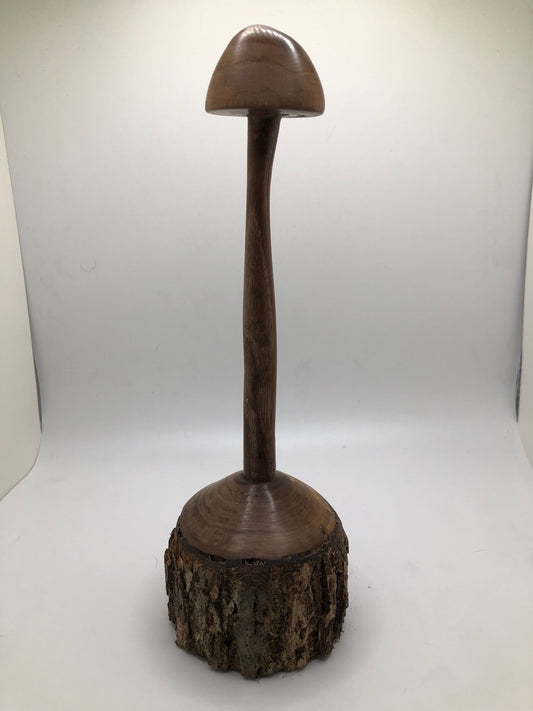 Unique Multi-Axis Turned Mushroom Carving Art Piece! Wood Mushroom Carving!