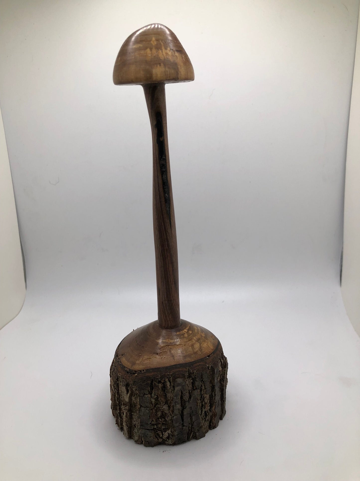 Unique Multi-Axis Turned Mushroom Carving Art Piece! Wood Mushroom Carving!