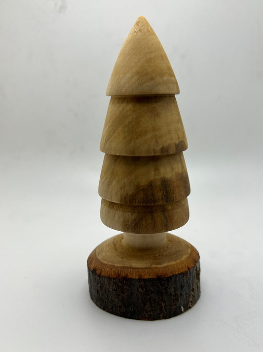 Wood Turned Rustic Christmas Tree Christmas Decoration