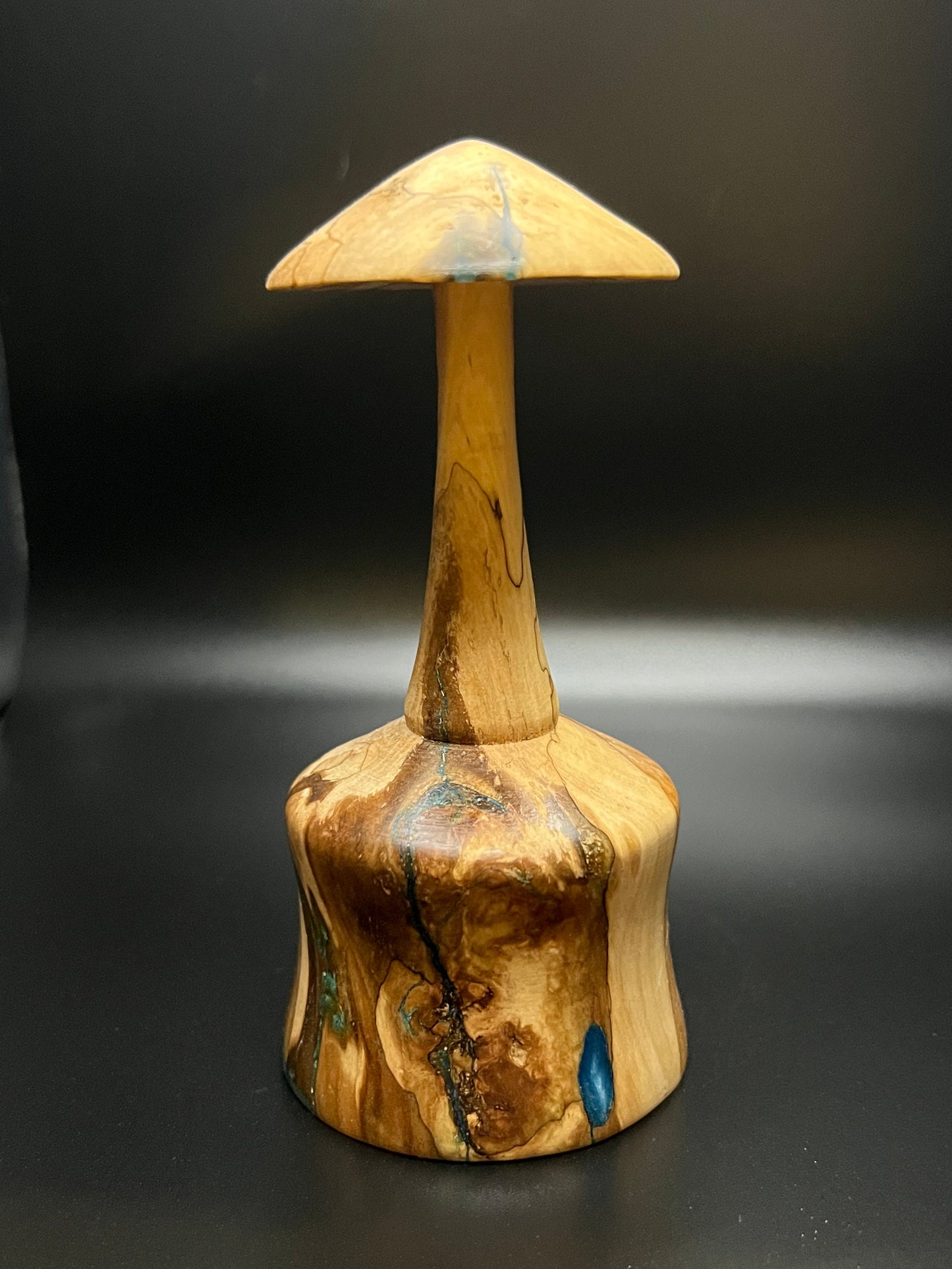 Mushroom Figure! Woodturned from Maple with Epoxy Accents