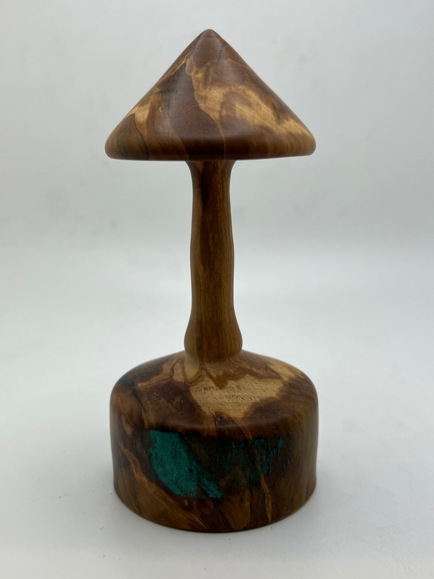 Wood Turned Mushroom Carving With Epoxy Inlay!