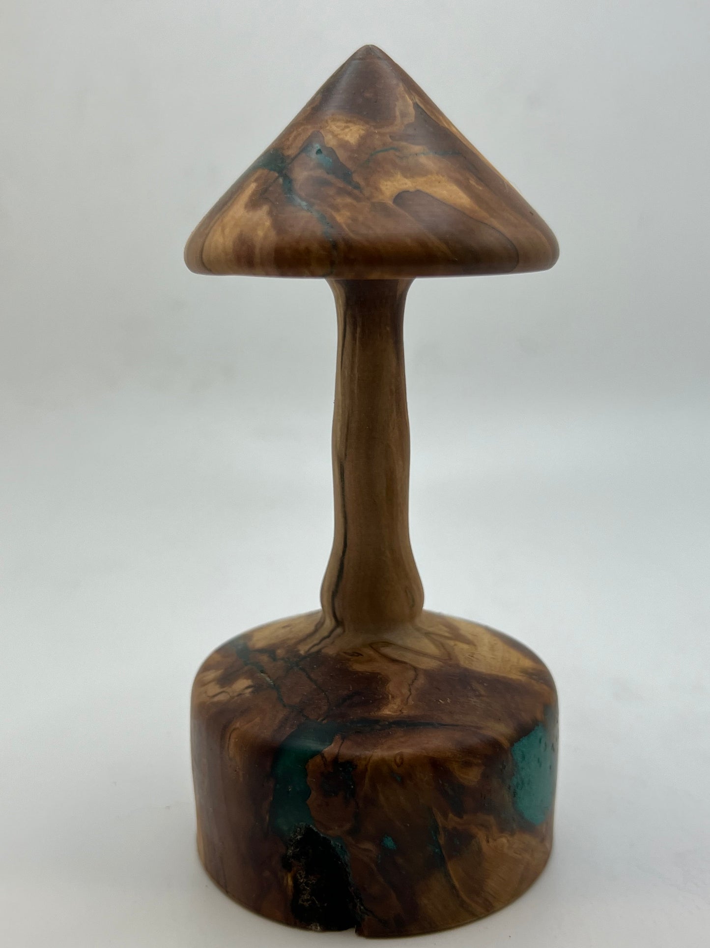 Wood Turned Mushroom Carving With Epoxy Inlay!