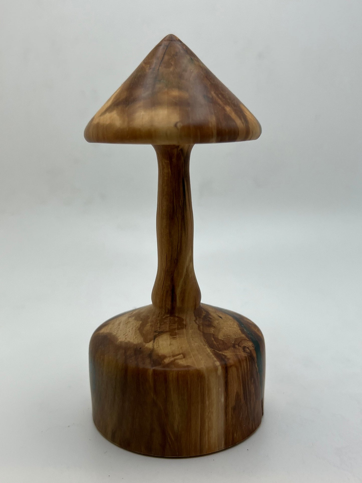 Wood Turned Mushroom Carving With Epoxy Inlay!