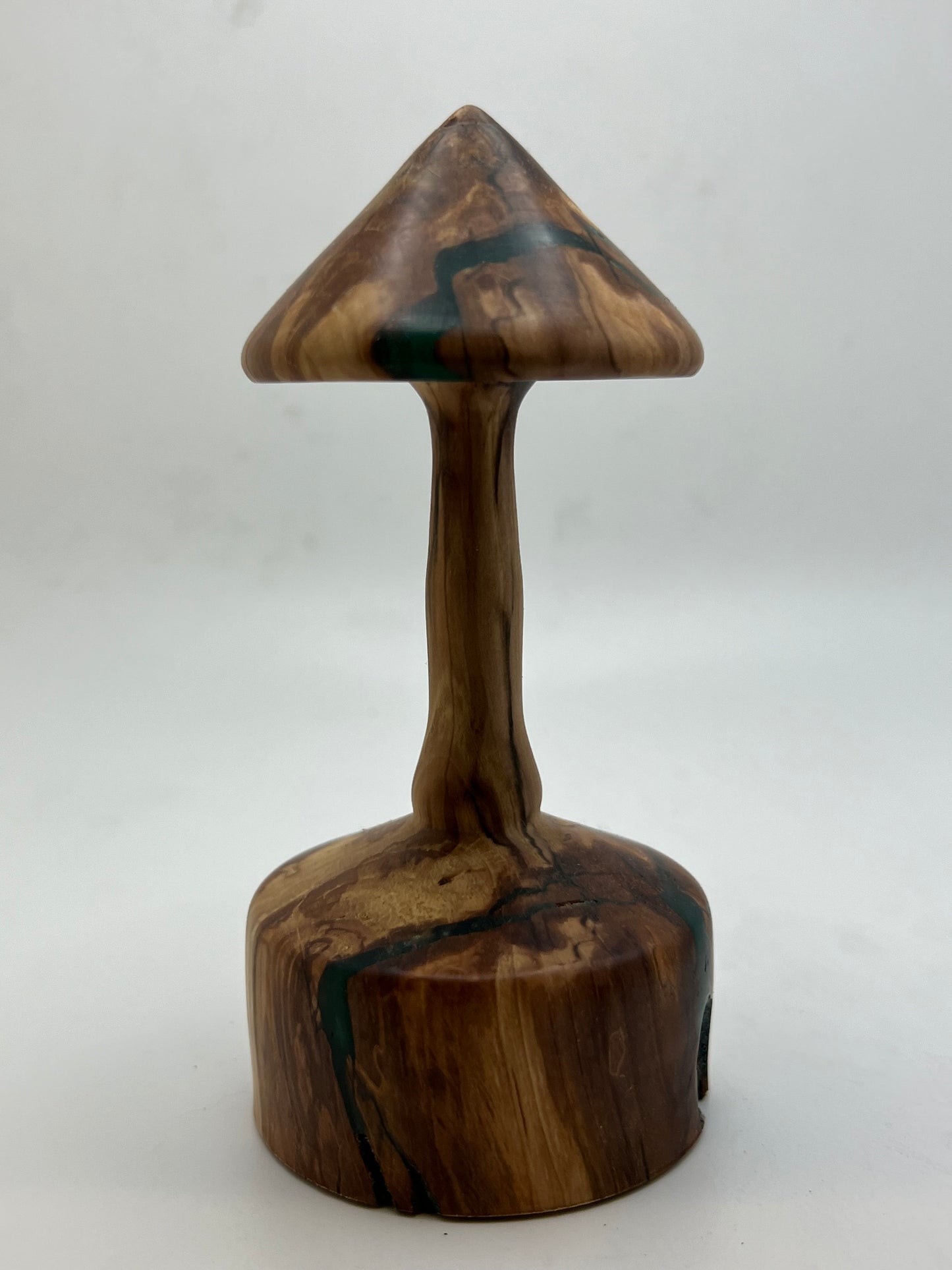 Wood Turned Mushroom Carving With Epoxy Inlay!