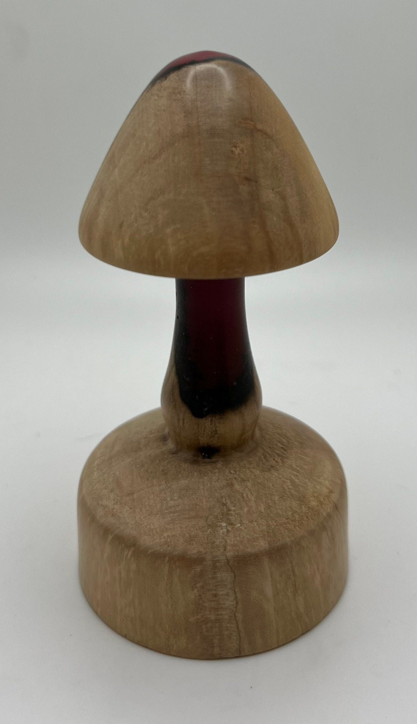 Handmade Wooden Mushroom With Glow in the Dark Epoxy Resin